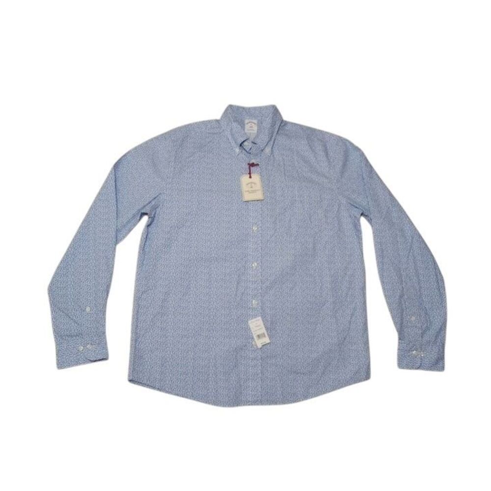 Brooks Brothers Men's‎ Medium NEW WITH TAGS Blue Floral Long Sleeve Friday Shirt